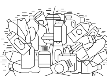 poluição, plástica, reciclagem