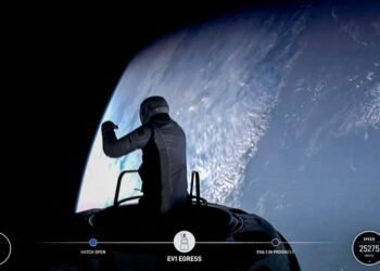 missão, espacial, cápsula, espacial, espaçonave;